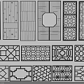 Decorative Partition Designs With Various Geometric Patterns And Interior Styles 3d model