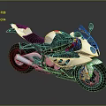 Sleek White And Black Sport Motorcycle With Streamlined Design And Windshield