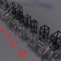 Industrial Equipment With Crane Metal Frames Mechanical Parts And Heavy Machinery Tools