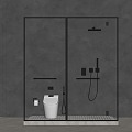 Modern Shower Shower Toilet 3d model