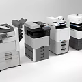 Modern Office Appliances Multifunctional Laser Printers Copiers With Display And Paper Trays
