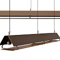 Stylish Modern Long Metallic Pendant Lights With Hanging Chains Design 3d model