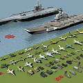 Military Weapons Collection Featuring Aircraft Carriers Fighter Jets Tanks And Artillery