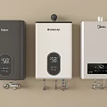 Haier Macro Midea Water Heaters As Daily Electrical Appliances With Digital Temperature Displays
