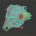 Modern universal coupling universal joint 3d model
