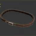 Stylish Red Ring Shaped Belt as Daily Life Essential With Silver Buckle