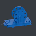 Industrial Winch Equipment with Blue Main Body Orange Components Motor and Gearbox