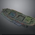 Old Rusted Damaged Sunken Water Vehicle With Cabin Areas And Weathered Surface