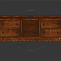 Dark Brown Traditional Wooden Storage Cabinet Featuring Drawers Carved Details And Elegant Leg Design