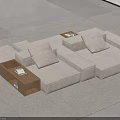 Modern Modular Sectional Sofa In Minimalist Living Room With Wooden Side Tables And Soft Pillows
