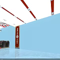 Tobacco and Liquor Store Interior With Display Shelves Counter And Organized Products