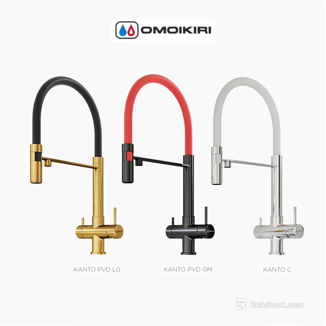 Modern KANTO Faucets With Gold Black Red Silver Different Models Design 3d model 