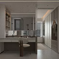 Elegant Modern Wardrobe Interior With Open Design White Wooden Drawers And Hanging Storage