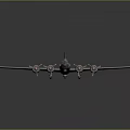 Military Green Fighter Aircraft Featuring Four Engines And Star Emblems On Wings Against Dark Background