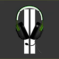 Green And Black Wired Gaming Headset With Ergonomic Design And Built In Microphone