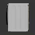 White Front Load Washing Machine with Digital Display and Energy Efficient Design