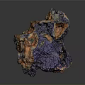 Natural Wood Stone With Purple And Orange Tones And Rough Textured Surface Design