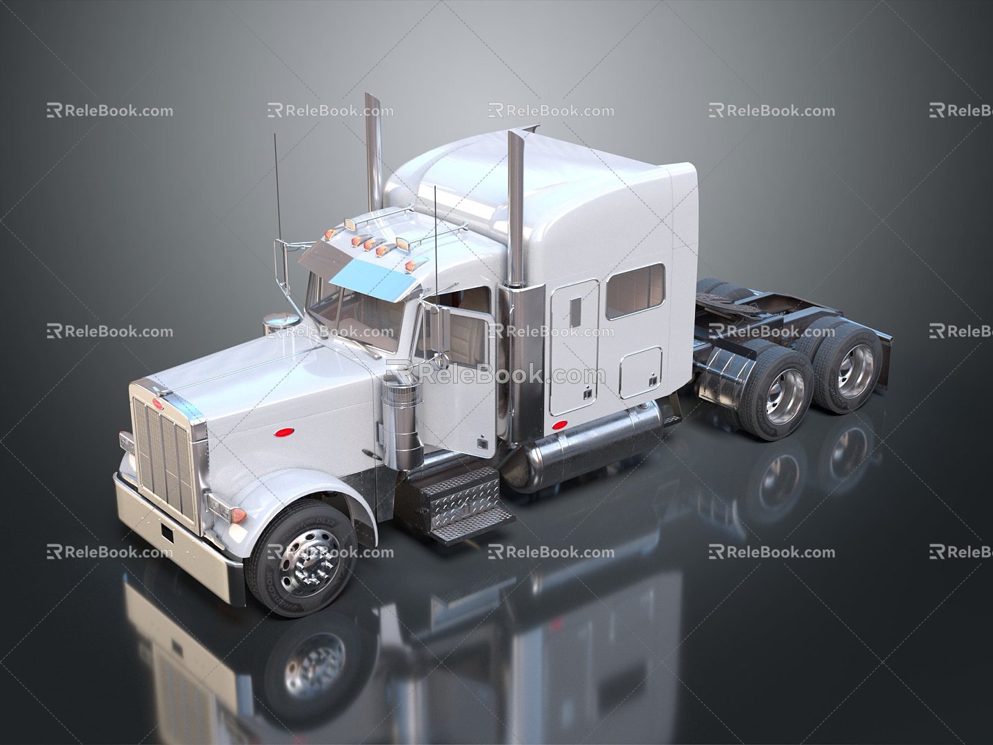 Modern Truck Peterbilt Big Truck 3d model