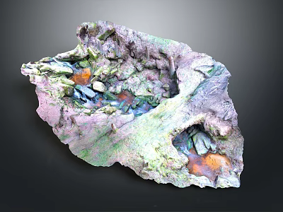 Stunning Natural Rock Formation In Scenic Mountain Landscape With Vibrant Colors 3d model