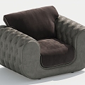 Jane European Single Sofa Leisure Chair Single Chair 3d model