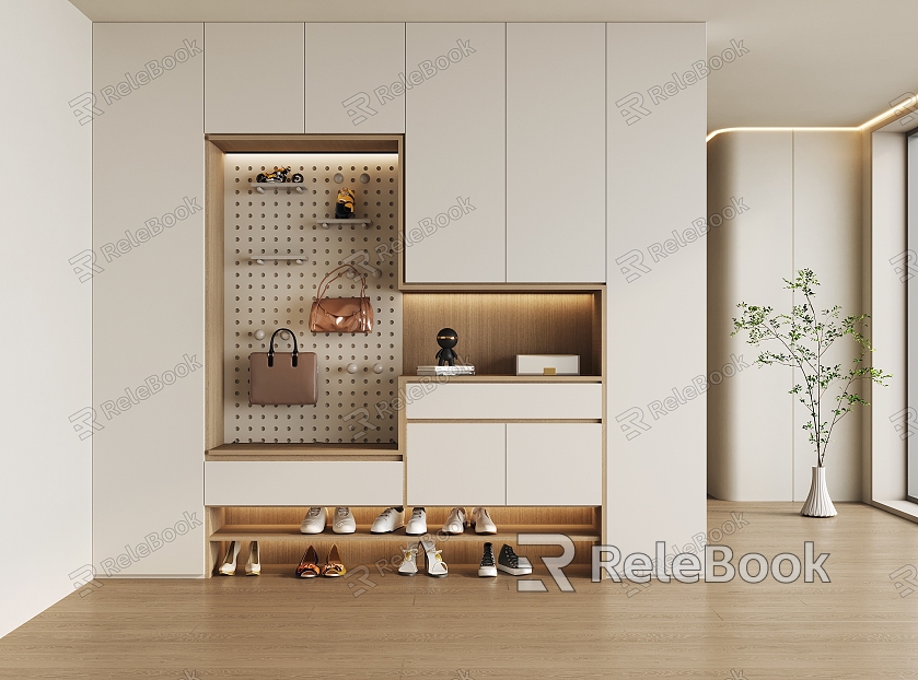 Cream Style Shoe Cabinet model