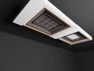 New Chinese-style Ceiling Modeling Draft 3d model