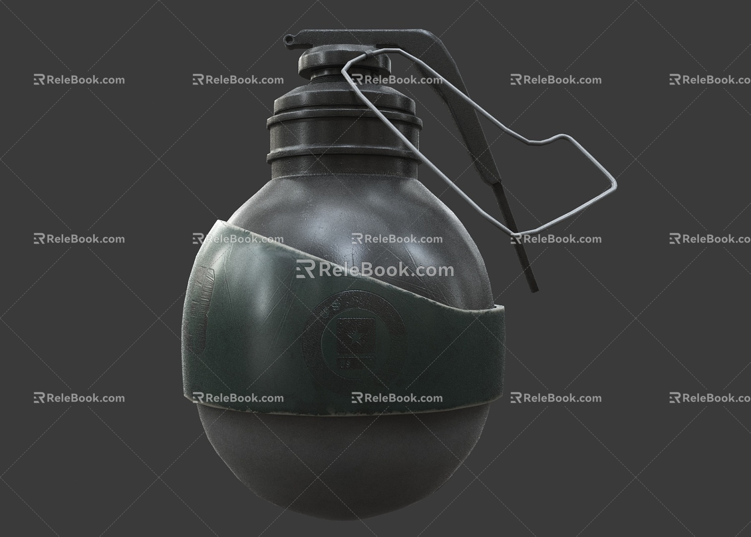 Grenade mine cantaloupe grenade grenade grenade science fiction grenade grenade grenade bomb high explosive MK2 grenade mine cantaloupe hand 3d model