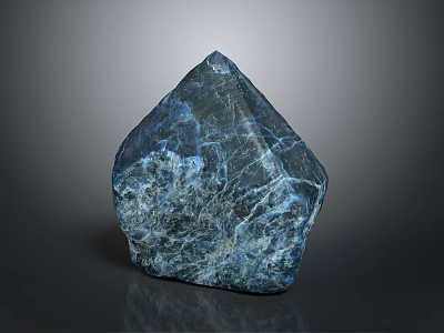 Natural Blue Gray Stone with Irregular Polygonal Shape and Unique Surface Texture 3d model