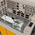 Luxurious Wine Cellar Interior With Wooden Racks Wine Bottles And Marble Countertop