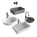 Modern Bathroom Washbasins With Various Styles Square Oval Designs White Gray Brown Colors
