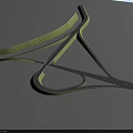 Modern Interchange Bridge with Curved Structure and Illuminated Lanes Design 3d model