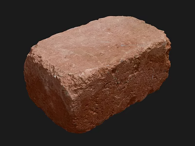 Stone masonry cement brick brick stone gravel rock mountain paving ground road tooth red brick fragments 3d model