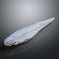 Futuristic Streamlined White Object 3D Model With Textured Surface And Smooth Design 3d model