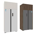 Modern Double Door Refrigerators With Two Different Color Options And Sleek Design 3d model