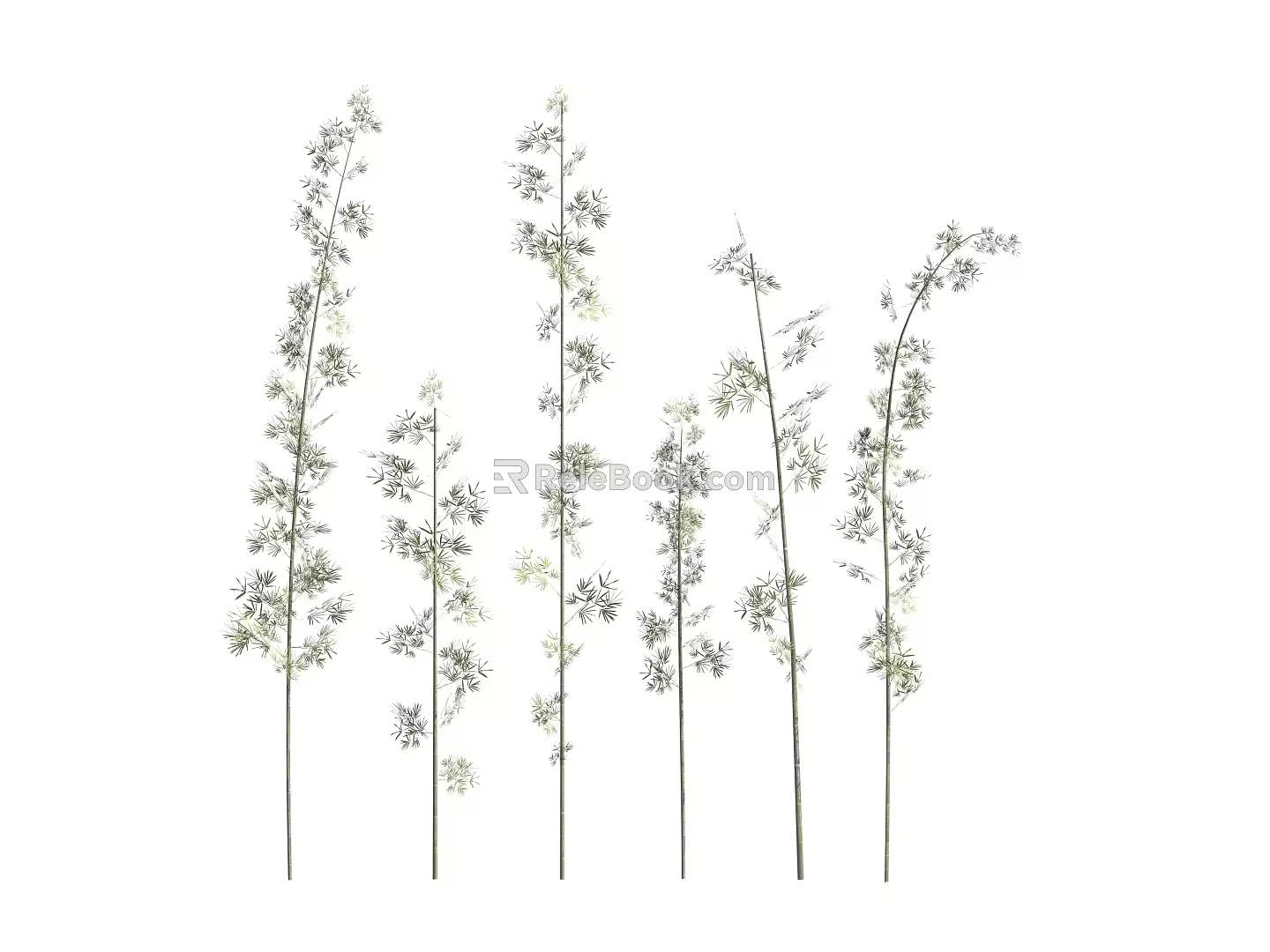 Simple bamboo combination model 3d model
