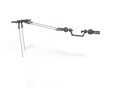 Simple style suspension frame power equipment power device metal frame suspension structure industrial component mechanical device bracket component industrial equipment 3d model