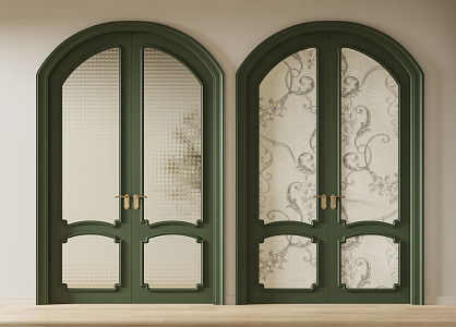 French double door 3d model