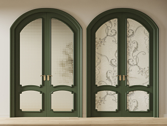 French double door 3d model