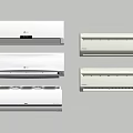 Modern White Air Conditioner Fans With Wall Mounted Design And Various Models 3d model