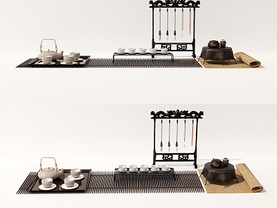 New Chinese Style Tea Set Stationery Combination Brush Price-comparing Coriander model