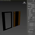 Modern Swing Door Design With Wood Grain Black Finish And House Number 74