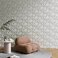 Background wall modeling wall creative background single sofa 3d model