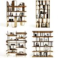 Modern Bookshelf Storage Rack Decorative Rack 3d model