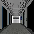 Modern Elevator Hall Elevator Office Corridor Office Building Elevator Car Company Elevator 3d model