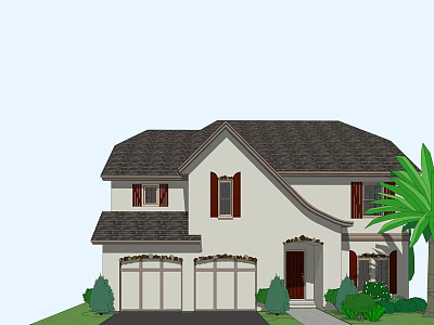 Jian-ou single-family villa, rural house, folk house 3d model