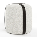 Modern Sofa Stool Bag Footstool Fabric Velvet 3d model