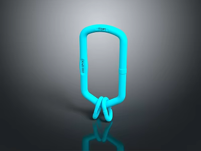 Turquoise TITAN Loop Carabiner With Strong Structure And Versatile Design For Outdoor Gear 3d model
