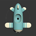 Blue Toy Airplane Model With White Wings Wheels And Aerospace Inspired Design