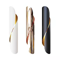 Stylish Modern Wall Lamps With White Gold Black Twisted Design For Home Decor