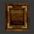 Vintage Wooden Chest With Square Shape And Metal Corners Hinges Natural Grain